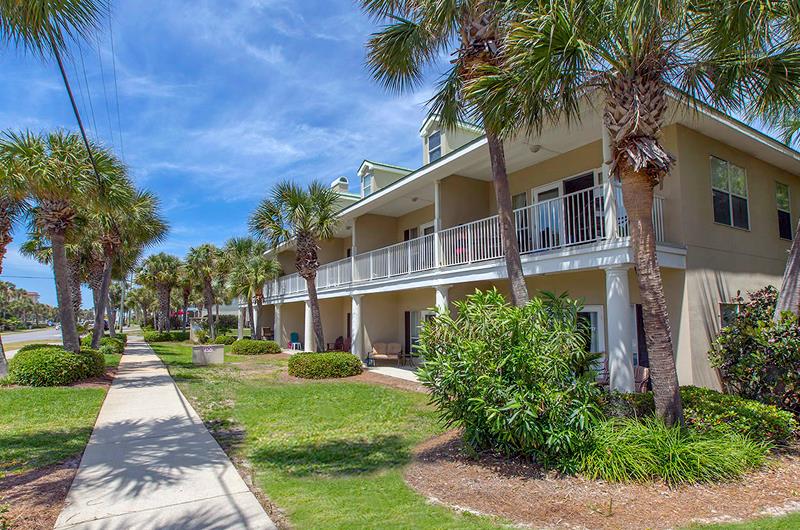 Gulf facing balconies and patios at Caribbean Dunes