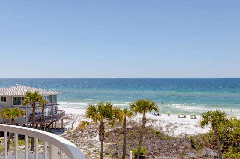 Sweeping Gulf views from Hidden Dunes condo rentals