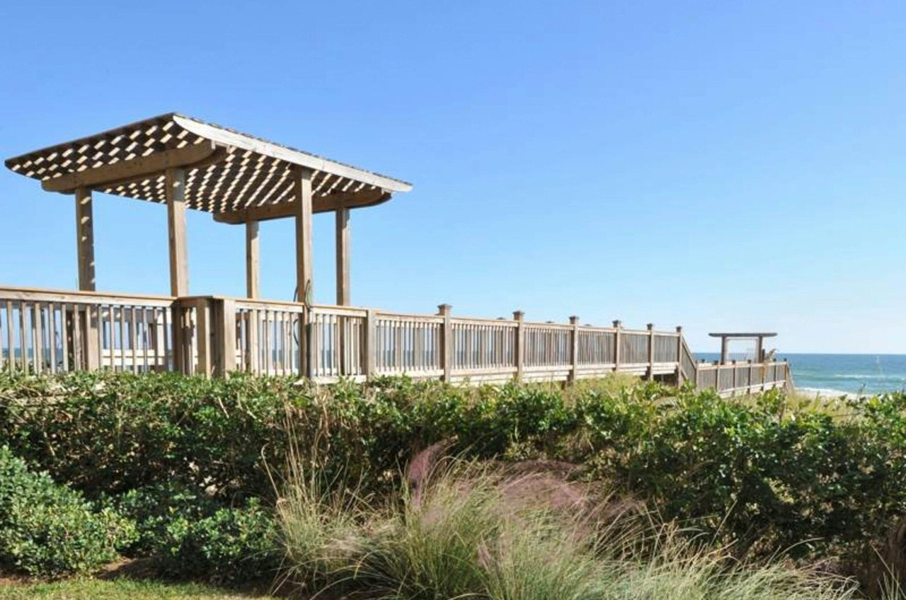 Boardwalk heading towards the Gulf of Mexico