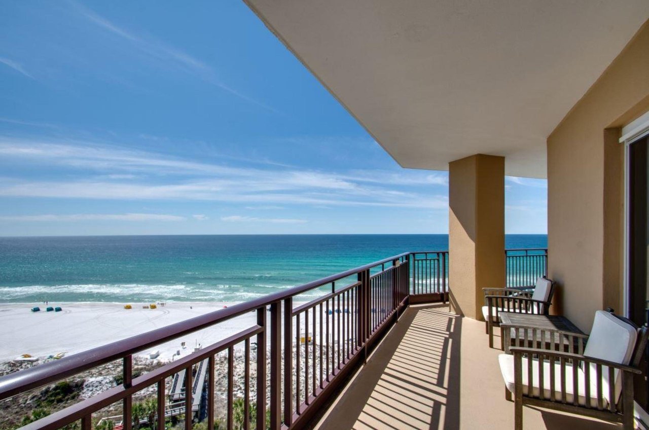 A view of the Gulf from a private balcony
