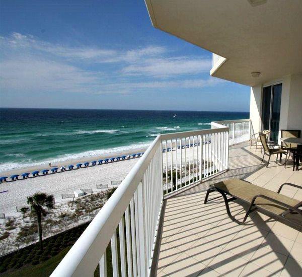 Get a tan and people watch from Silver Beach Towers Resort in Destin Florida