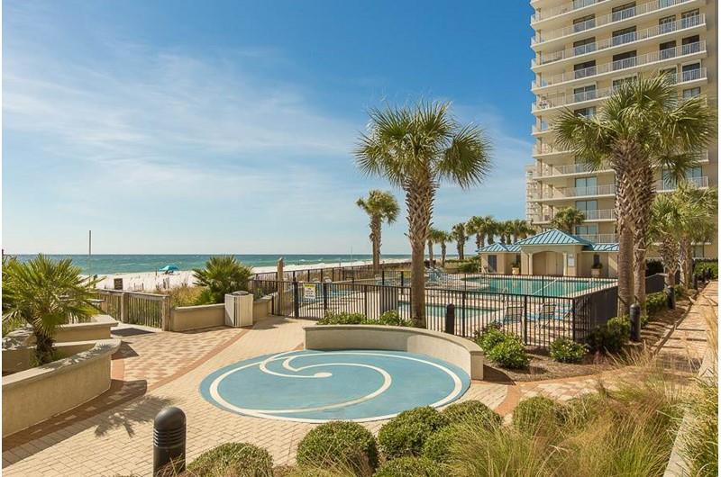 Pool deck at Bluewater in Orange Beach Alabama