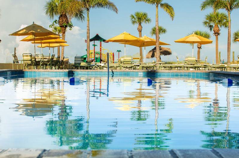 Beachfront pool at Sirata Beach Resort in St. Pete Beach FL