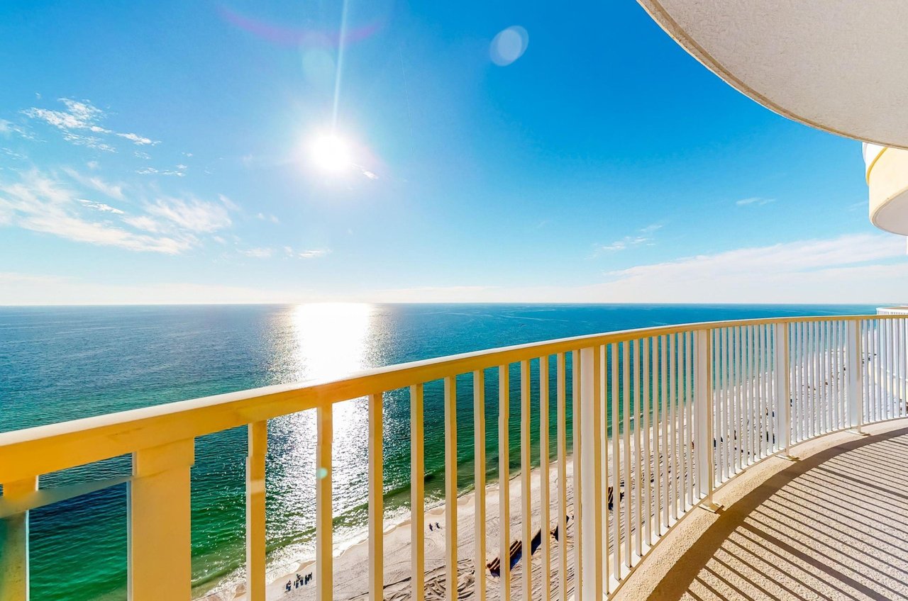A view of the Gulf from a private balcony