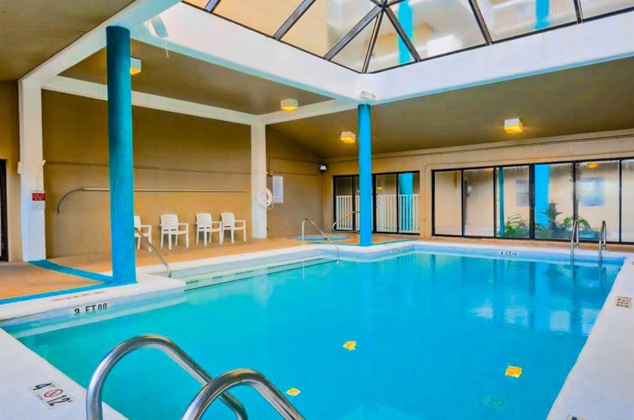 The indoor swimming pool at Romar Place in Orange Beach Alabama