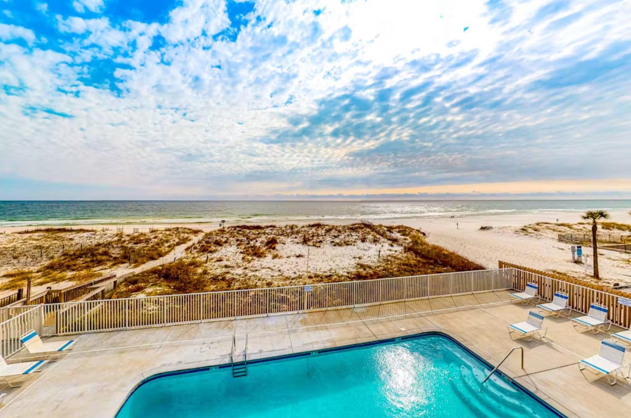 Enjoy stunning water views from a private balcony