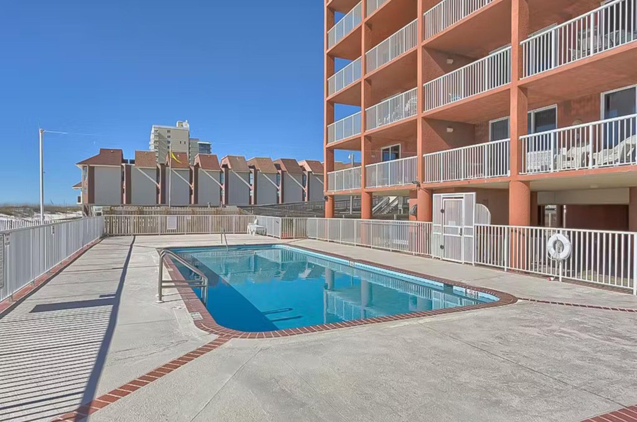 Take a dip in the outdoor pool