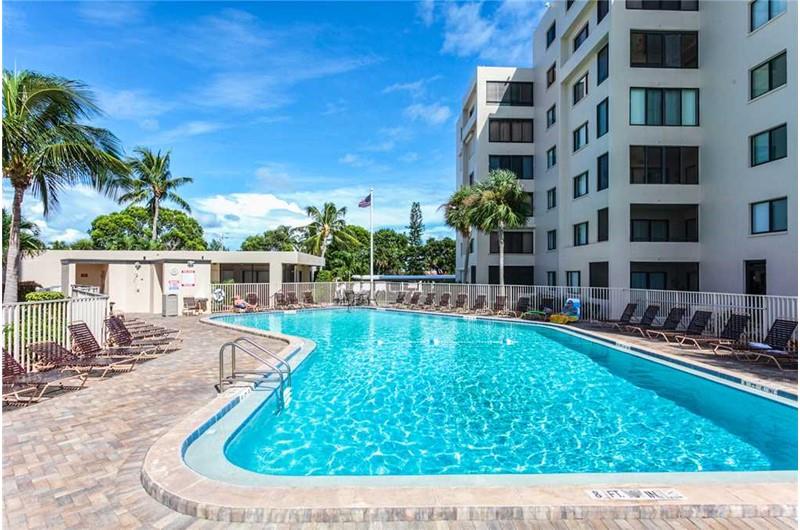 Pool area at Sandarac in Ft. Myers Beach Florida