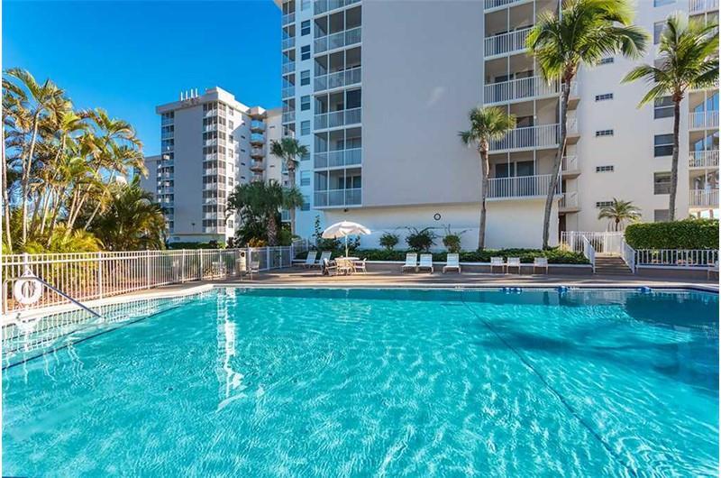 Lovely pool area at Estero Beach and Tennis Club in Fort Myers Beach FL