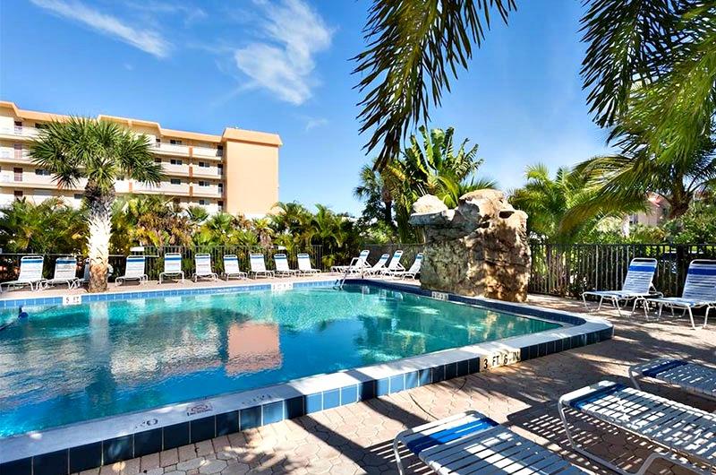 Relax at the pool at Riviera Club in Fort Myers Beach FL