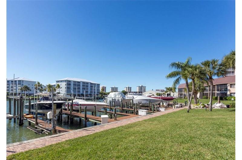 Enjoy a view of the boats at Estero Yacht  Racquet in Fort Myers Beach Florida