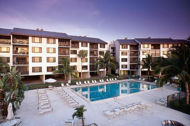 View of pool at Santa Maria Condos in Fort Myers Beach FL