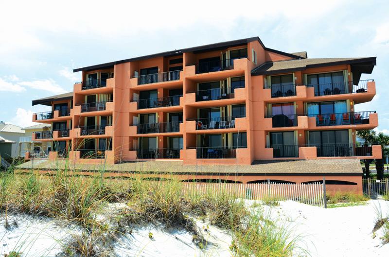 Gulf Winds is directly Gulf front in Pensacola Beach FL