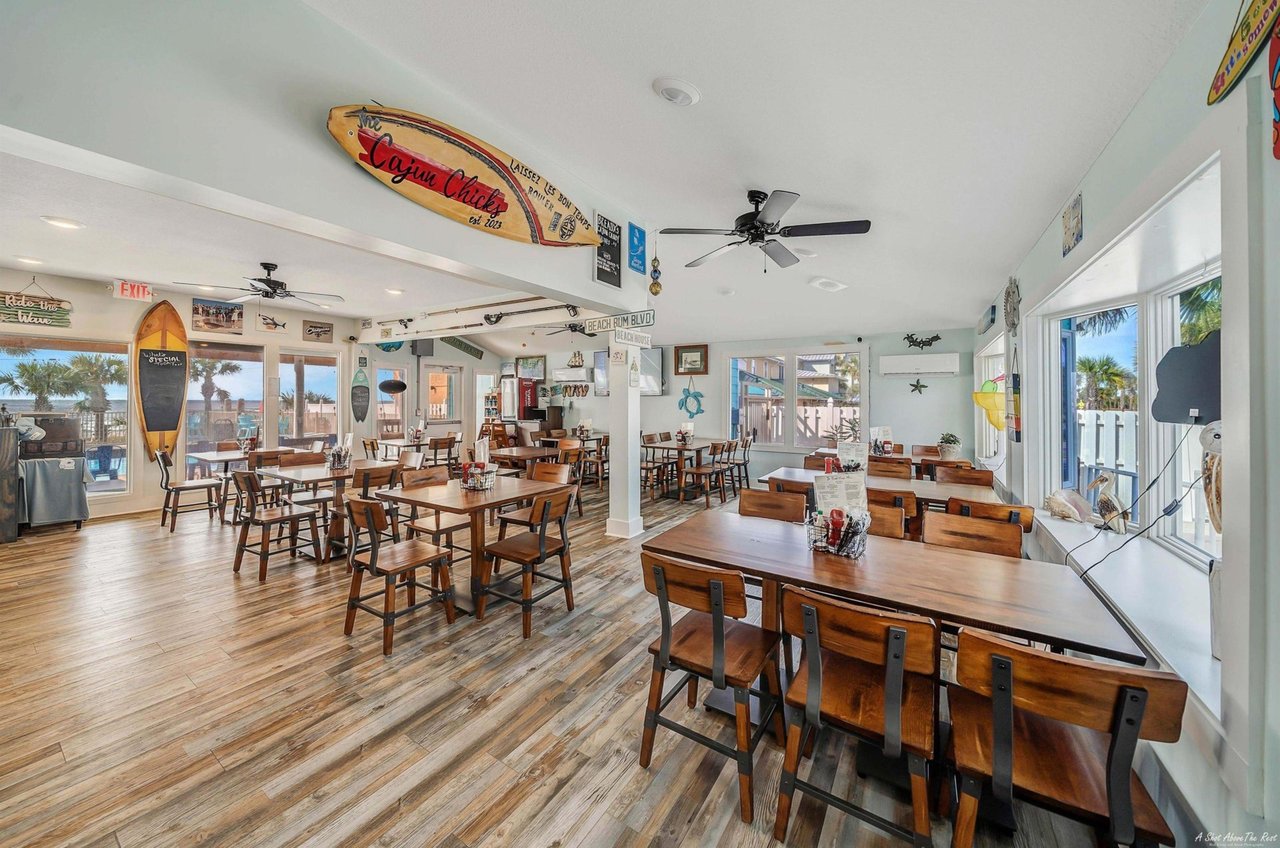 The dining room at the clubhouse