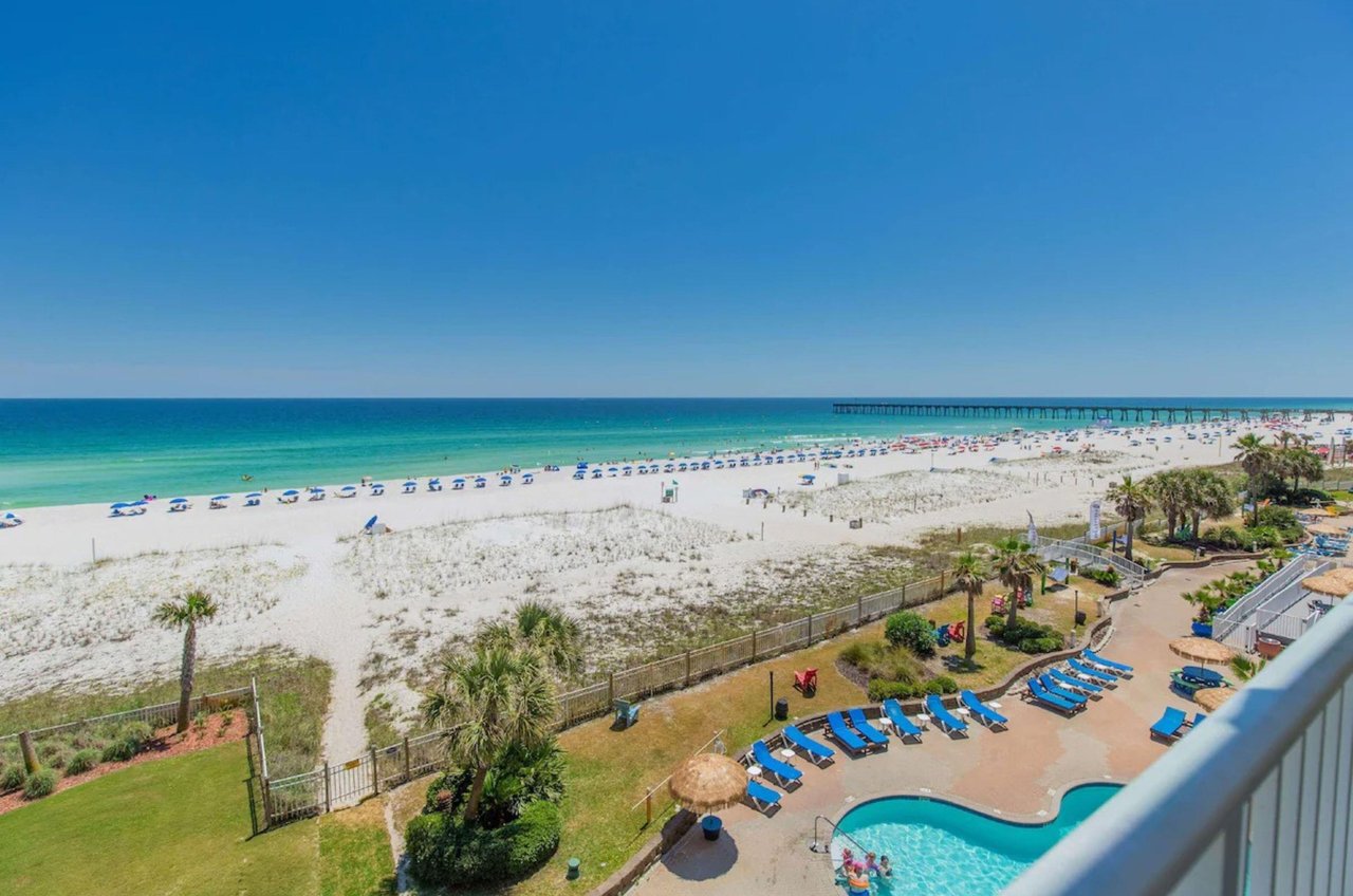 Take in stunning Gulf views from a private balcony