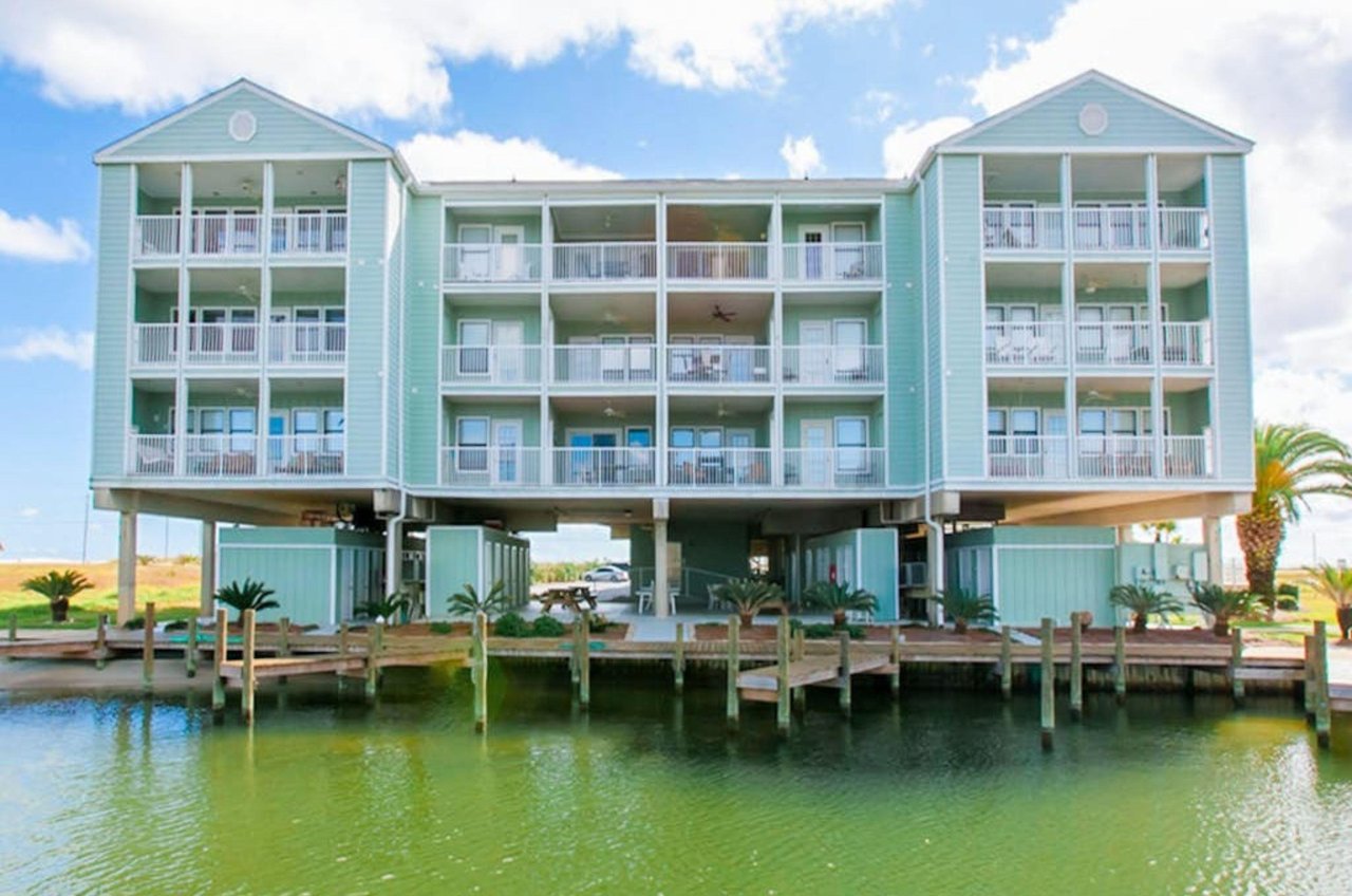 View from the water of Jubilee Landing in Orange Beach Florida