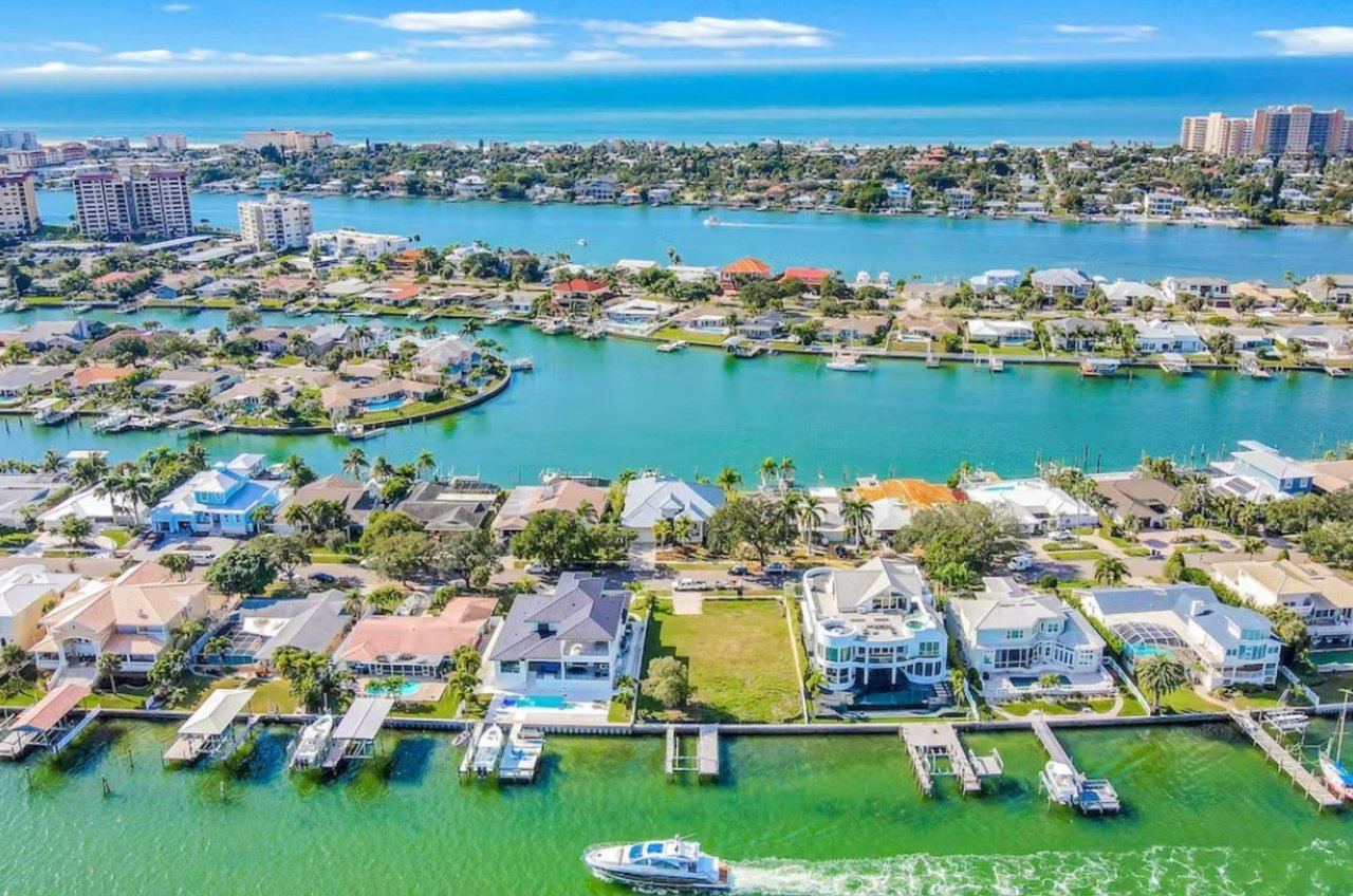 Vacation homes line many of Clearwater Beachs beautiful shores.