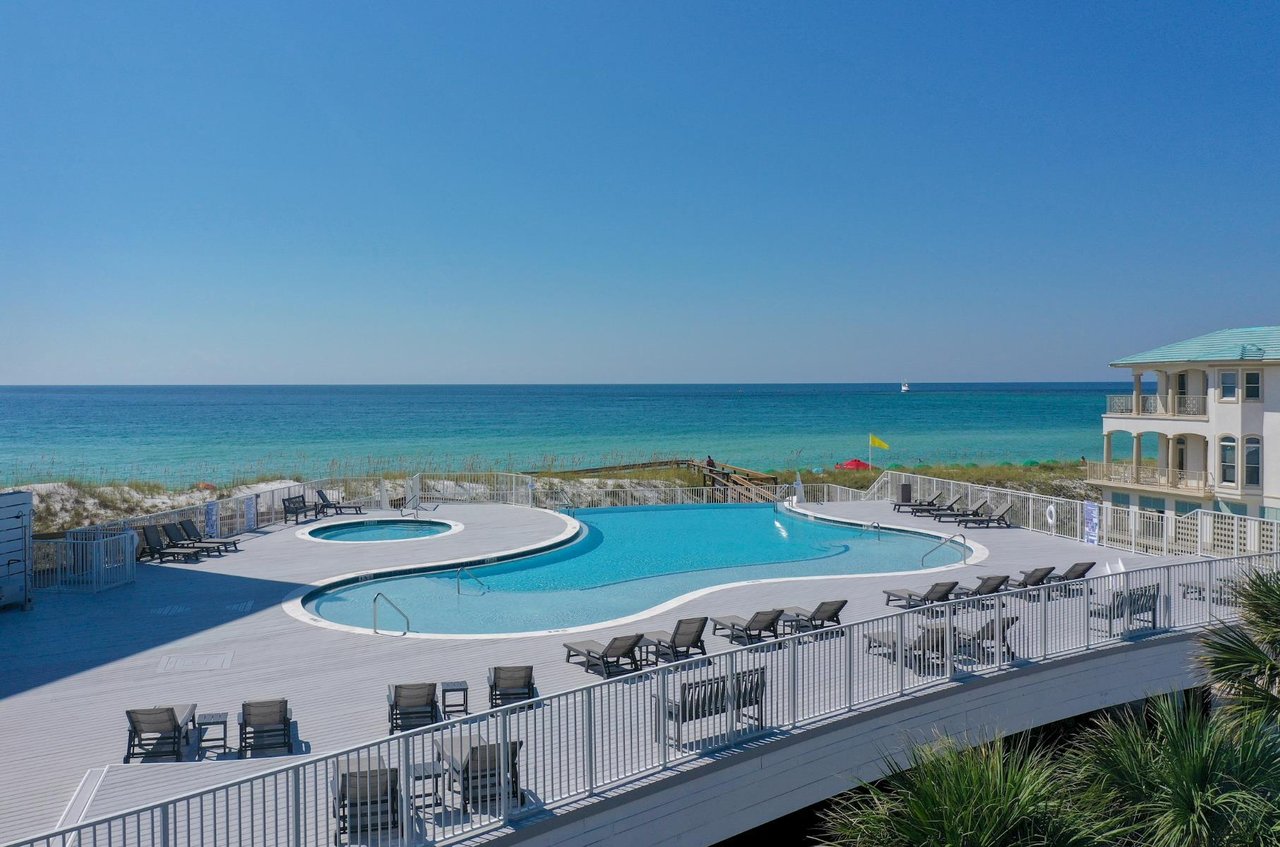 Brand new elevated infinity pool on the beach at Destin Pointe