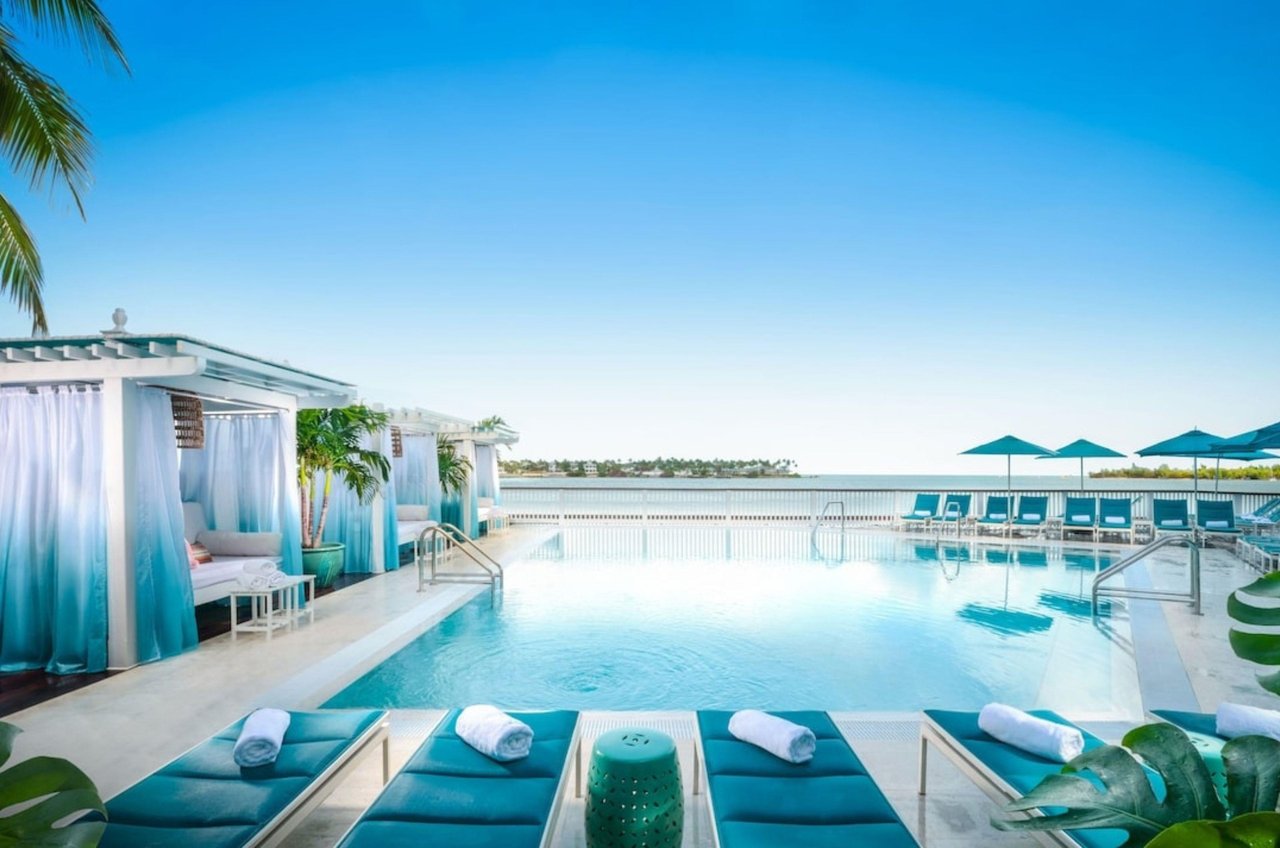 The waterfront pool at Ocean Key Resort in Key West, Florida