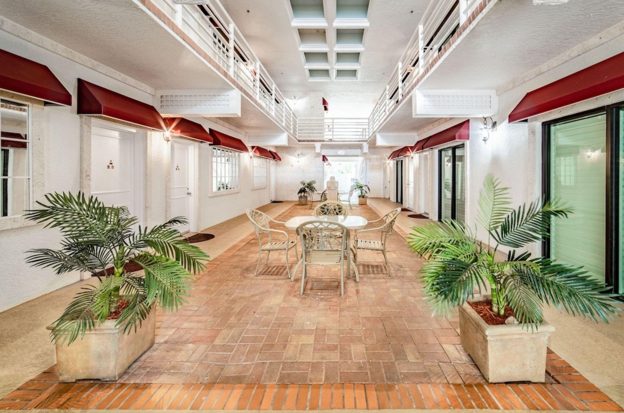 The hotel lobby at Boca Grande Hotel in Florida