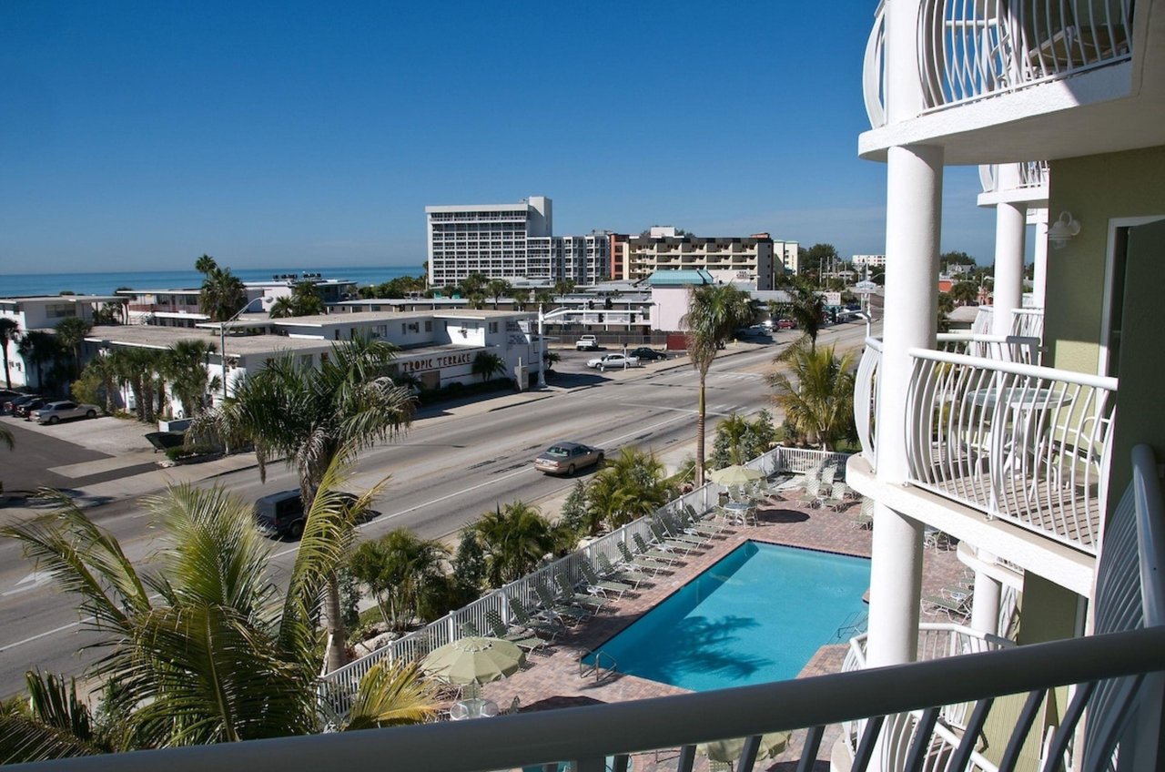 View of the Gulf from a balcony at Crystal Palms Beach Resort