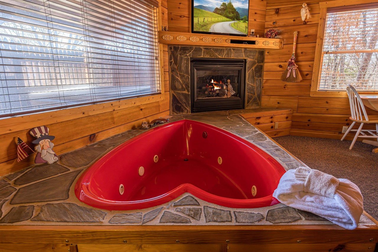 Red heart shaped tub