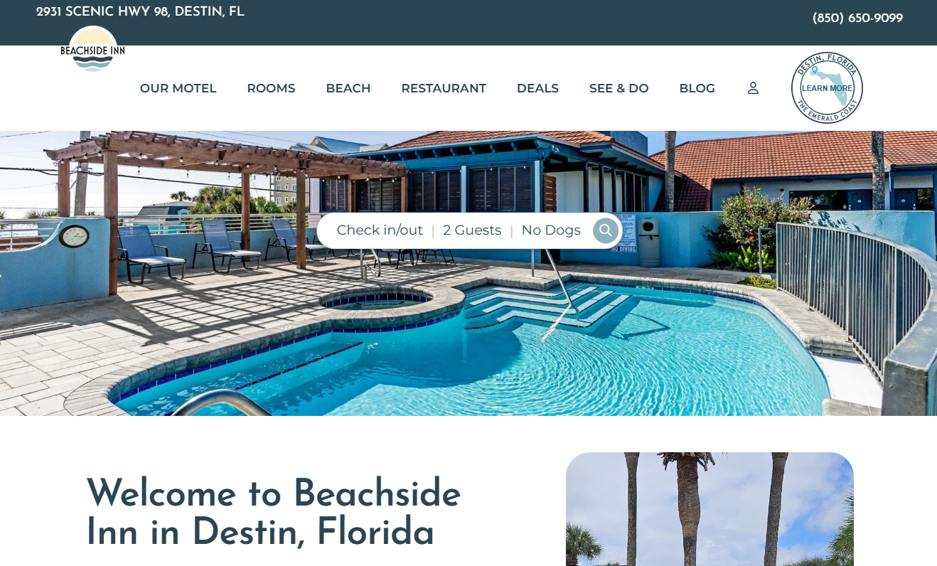 511 Destin Beachside Inn Gets A New Website