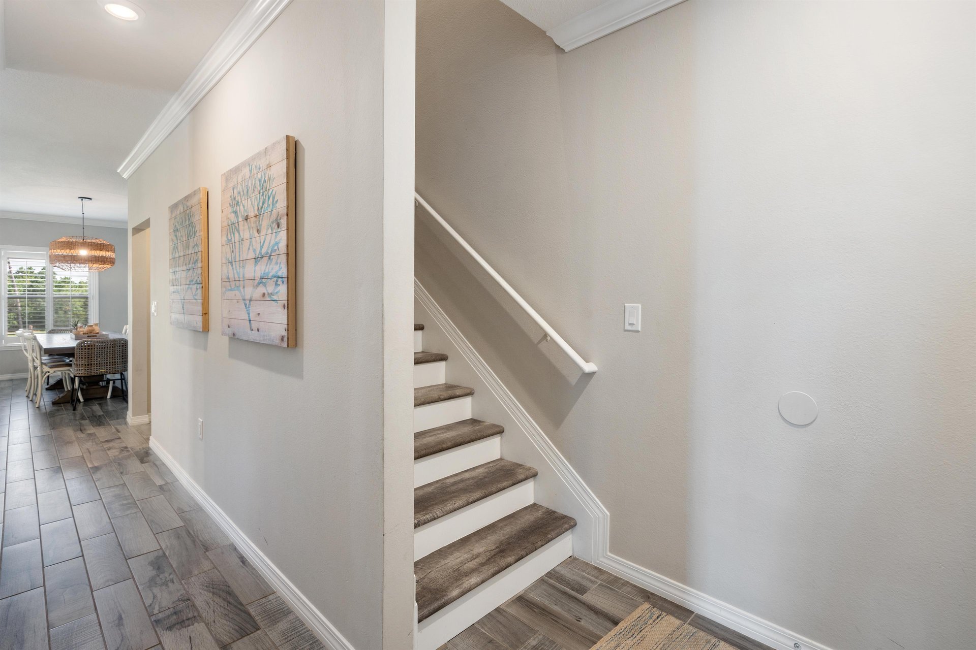 3 bedrooms and 3 baths upstairs