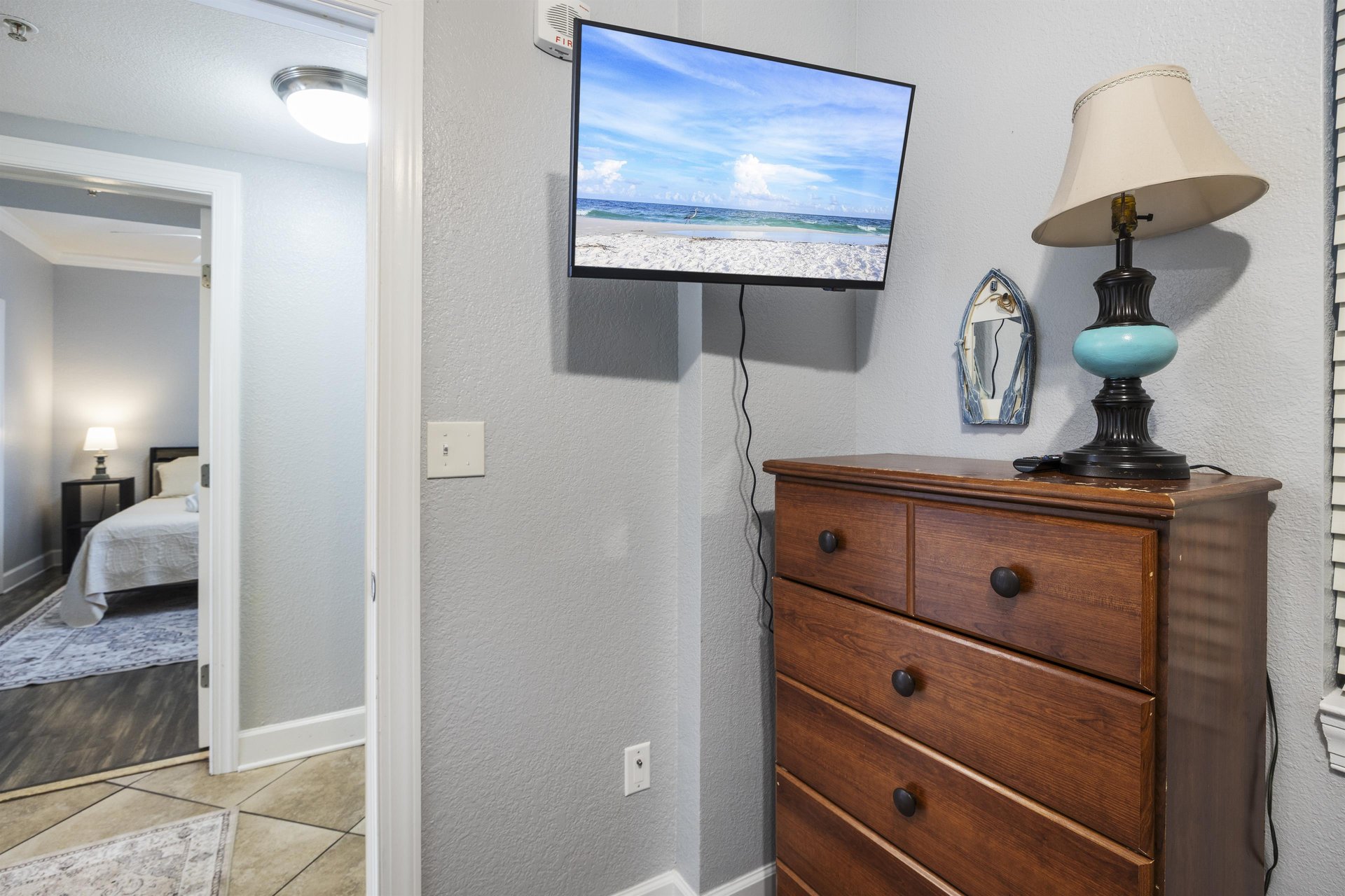 Bunk Room has smart TV for streaming shows and games.