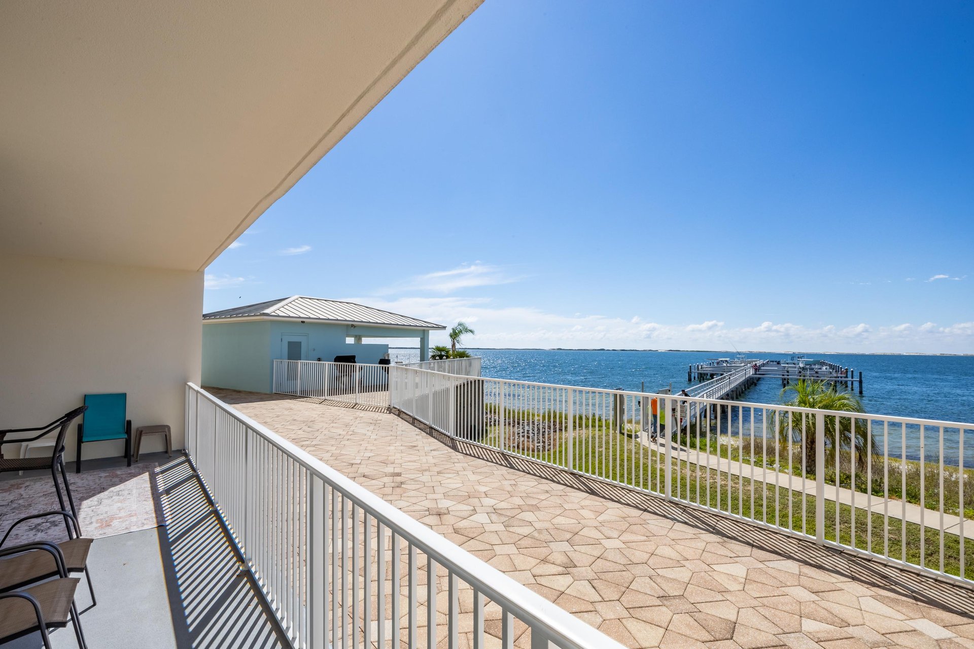 Walk over to the waterfront pool area. Fantastic Marina View.