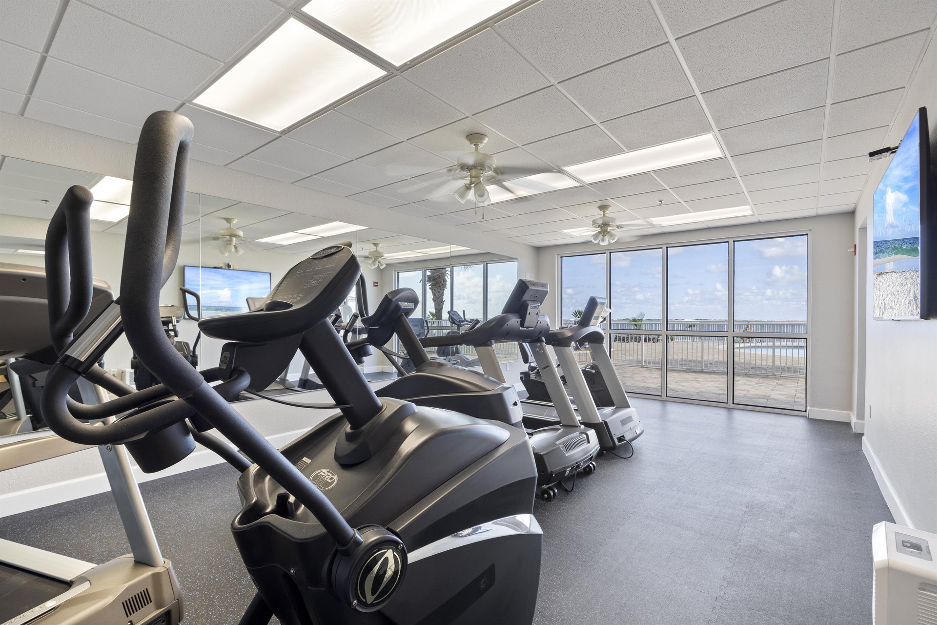 Work out with a view.