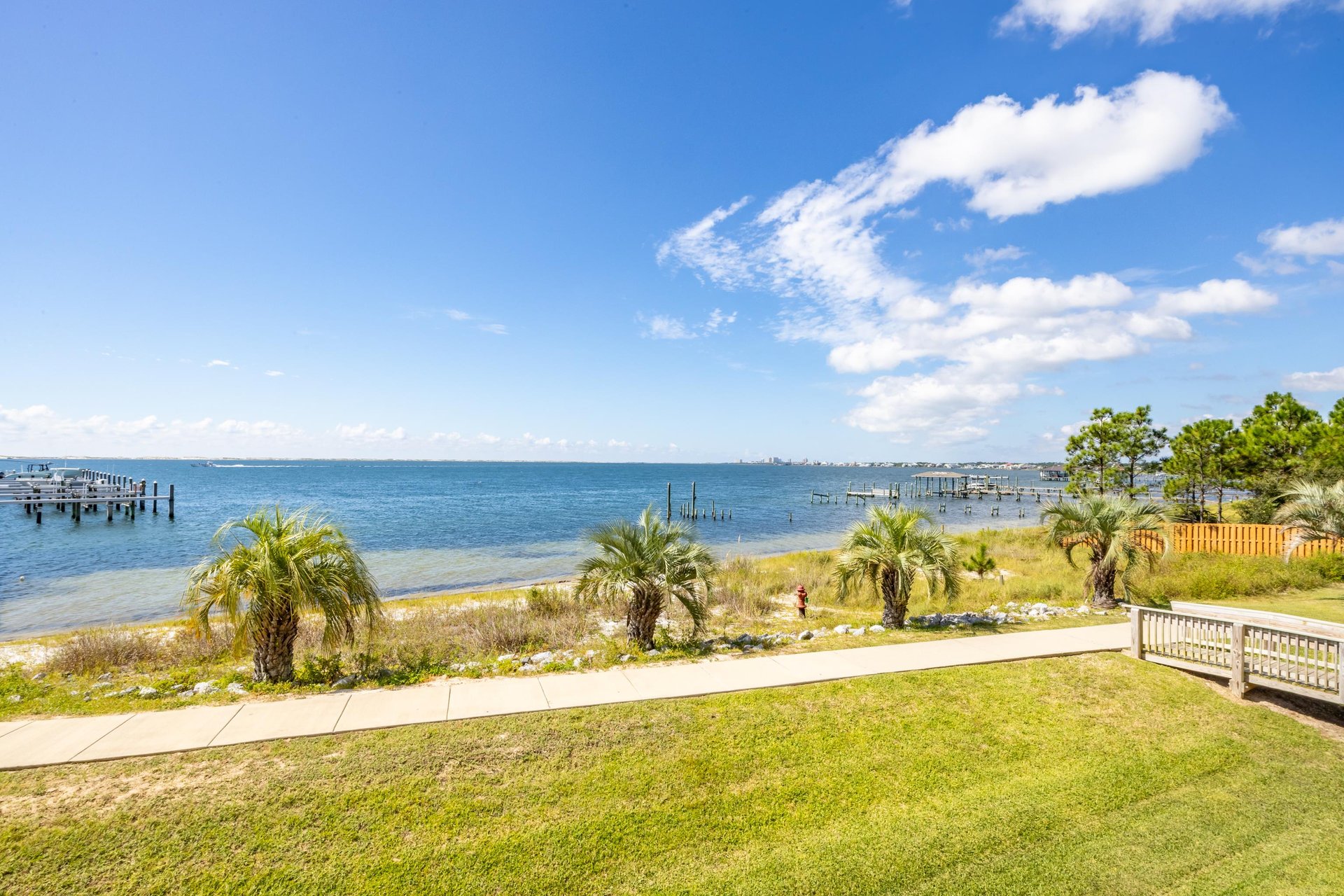 Waterfront grounds.