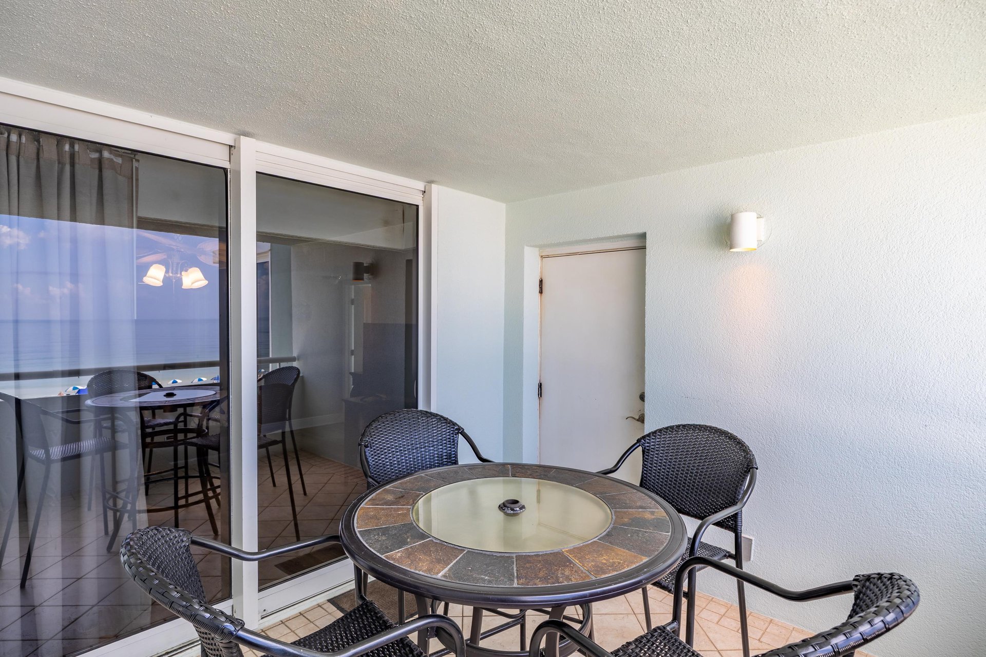 Easy access from Living area or primary bedroom.