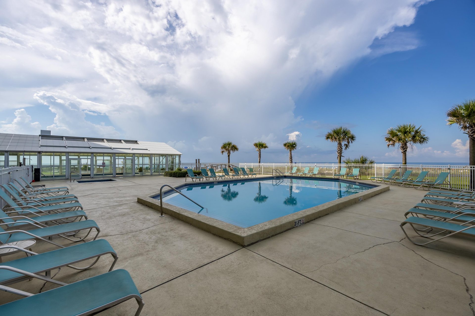Beachfront pool