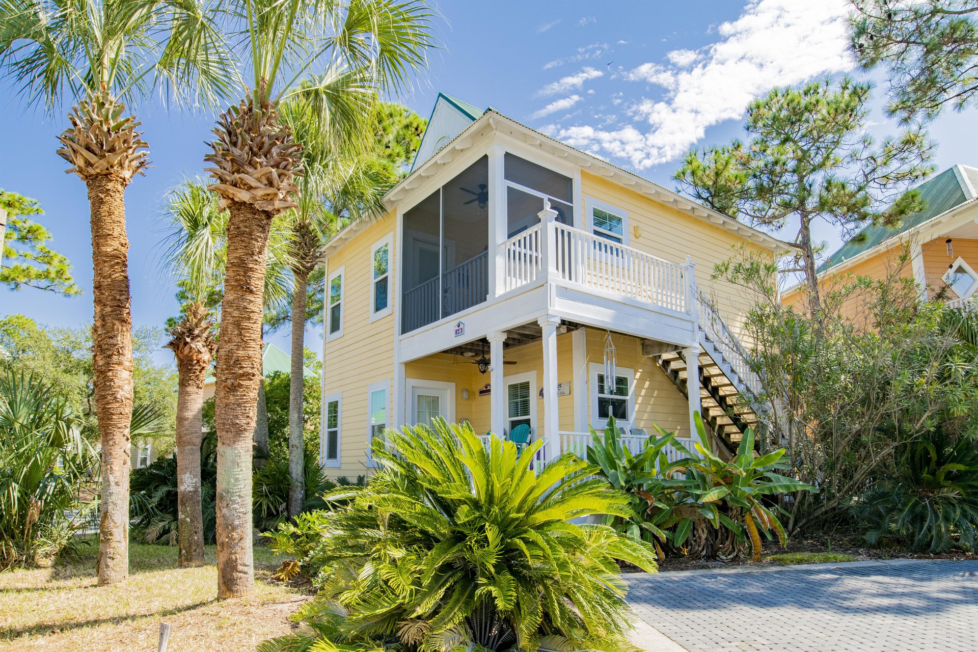 Upstairs unit is Island House  reached by staircase.