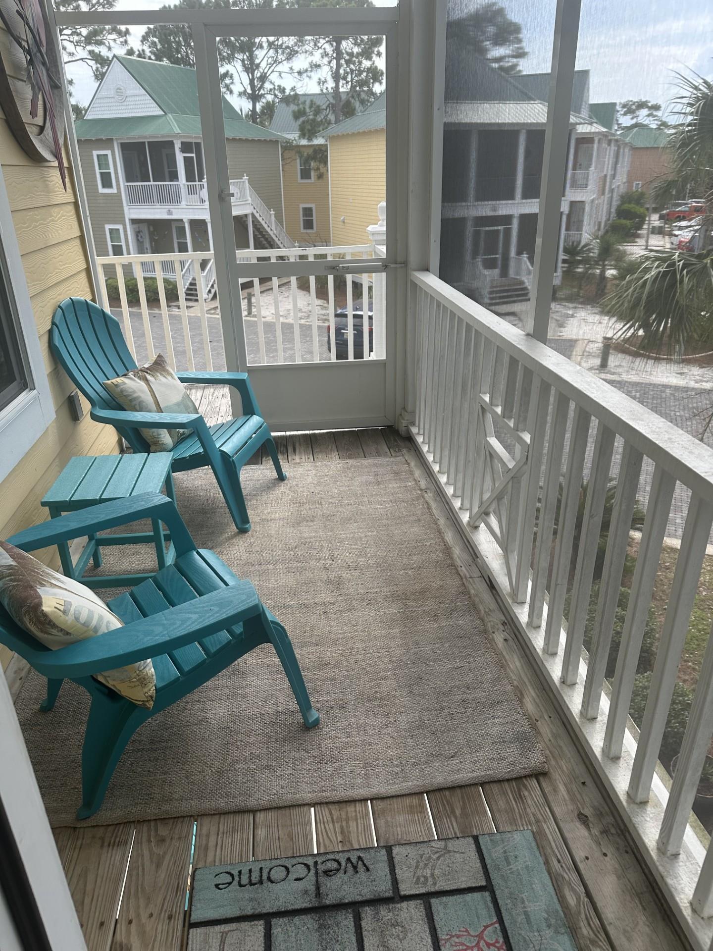 A Purple Parrot porch is called a Perch