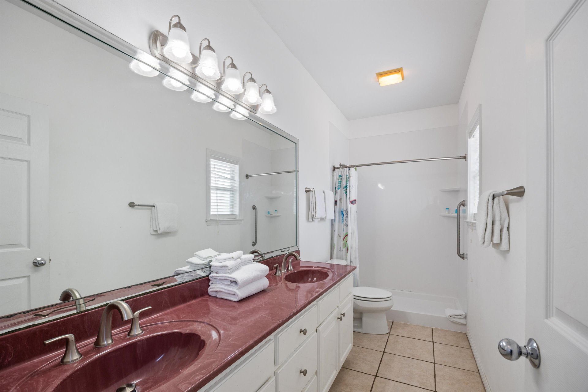 Clean and wellmaintained bathroom with everything you need for your stay
