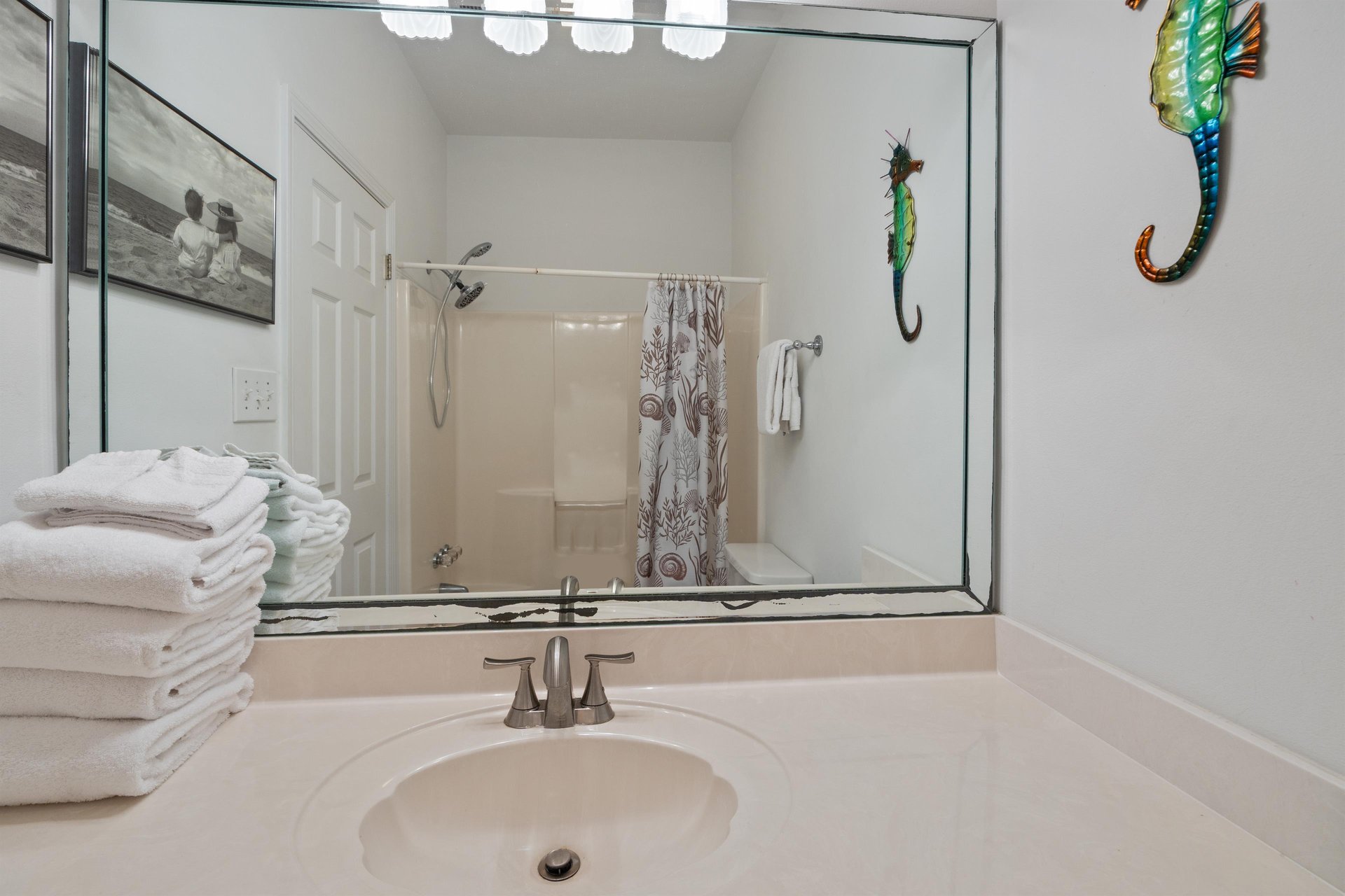 Clean and wellmaintained bathroom with everything you need for your stay
