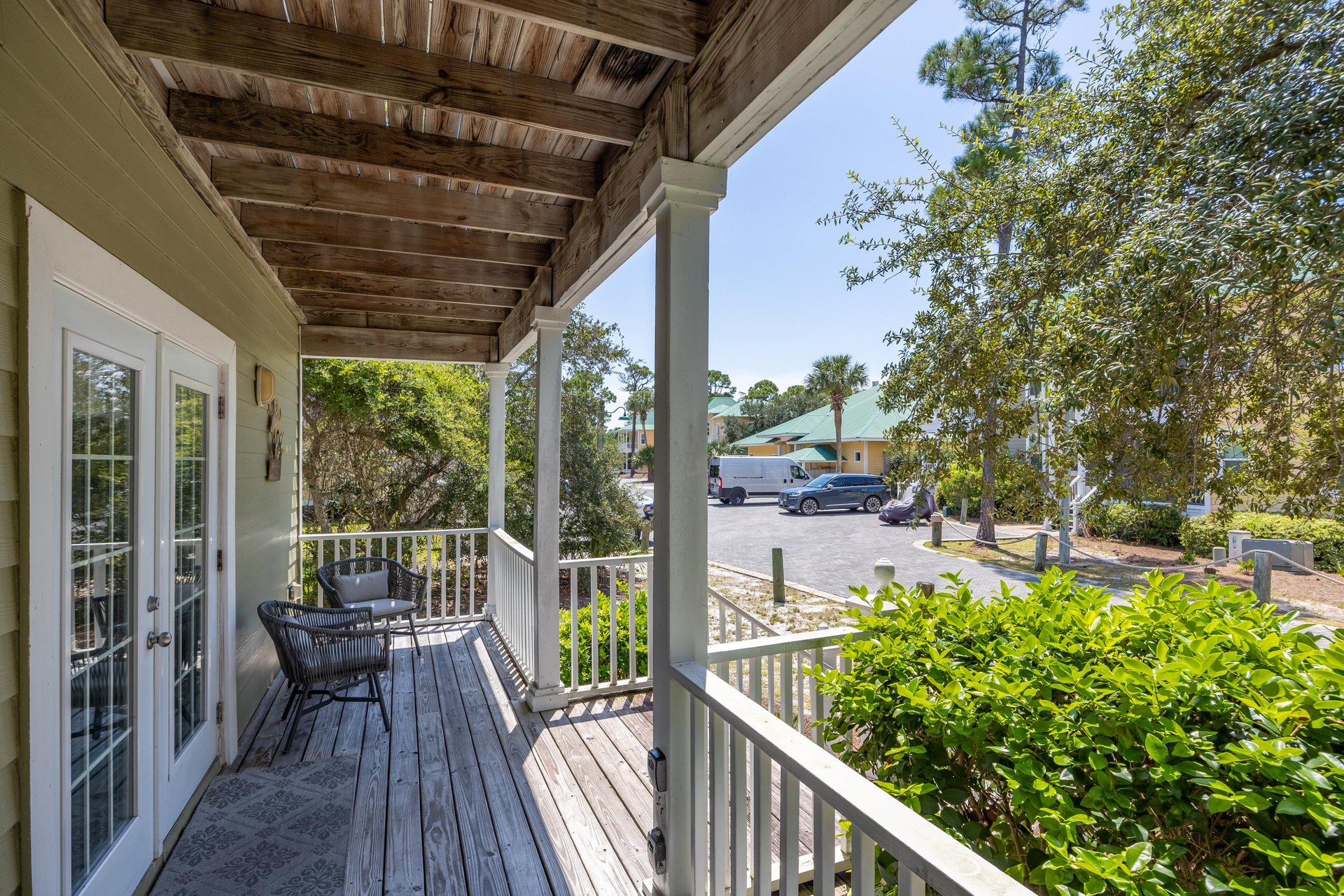 Our downstairs patio is a great spot for morning coffee or winding down after a day at the beach or pool
