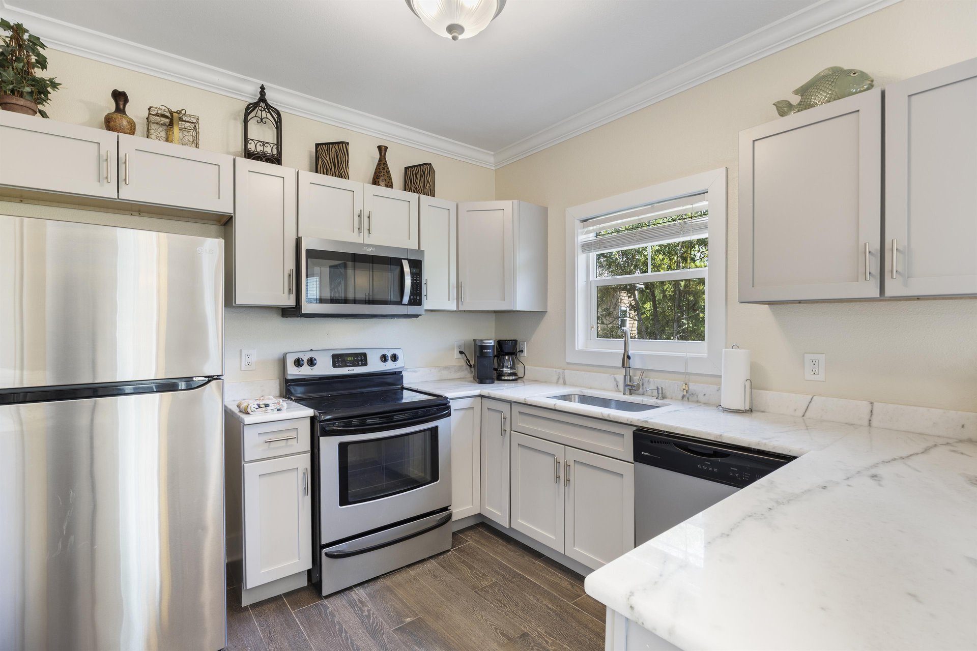 Fully equipped kitchen with everything you need for cooking in when you dont feel like going out