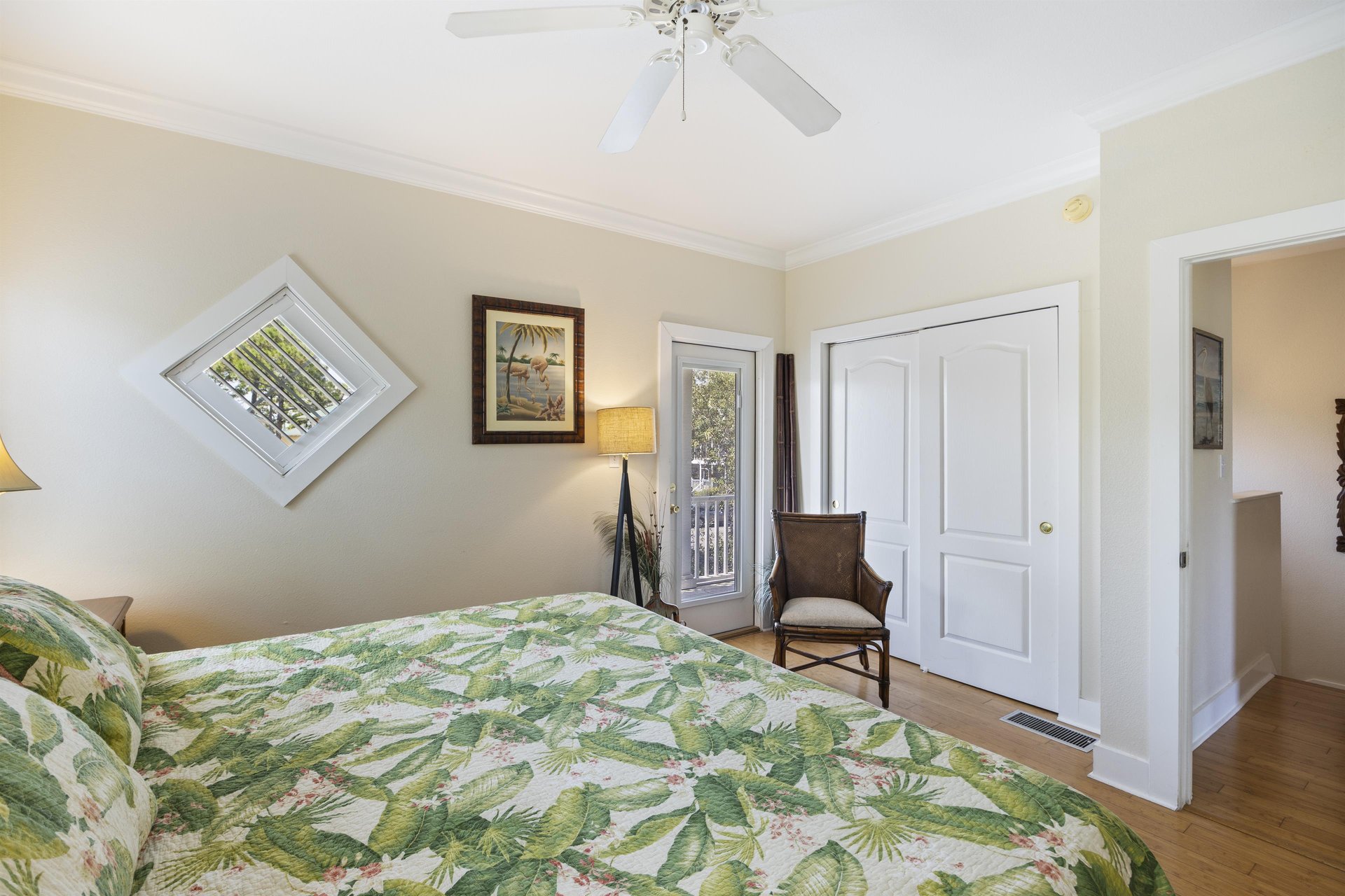 Another view of the master—plenty of space and direct access to the private upper deck
We really enjoy having this room as a retreat after a full day out