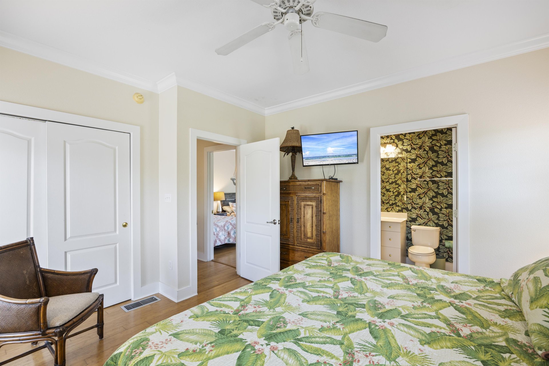 Another view of the master—plenty of space and direct access to the private upper deck
We really enjoy having this room as a retreat after a full day out