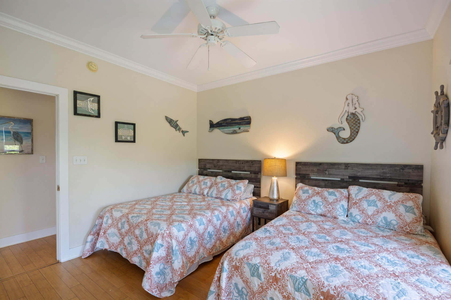 Another angle of the guest room—comfortable setup with easy access to its own private bathroom