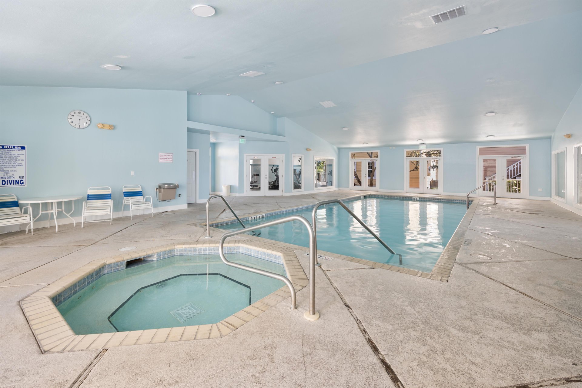 Heated indoor pool—perfect for cooler days or when you want a break from the sun