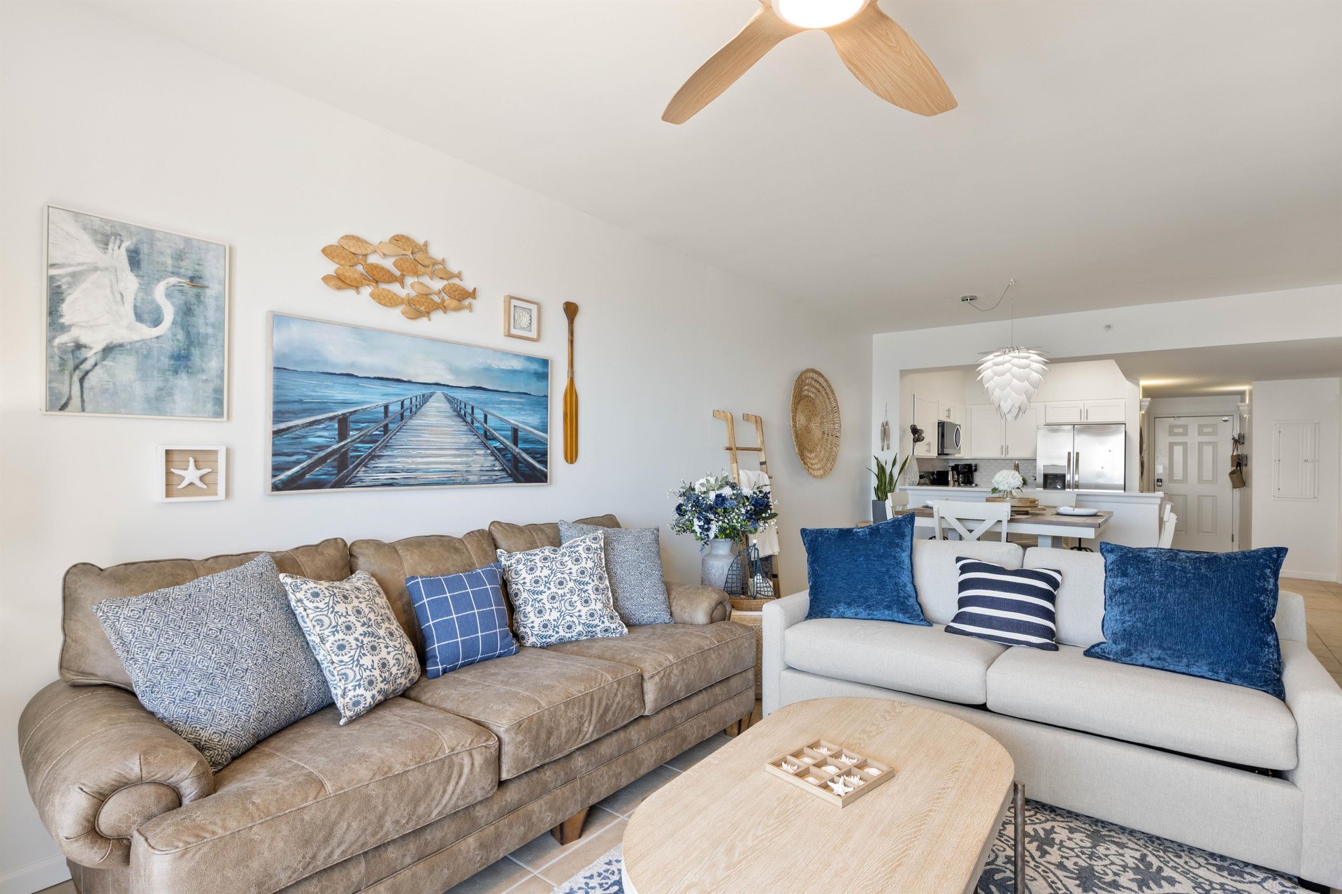 Wellappointed living area is sure to please every guest.