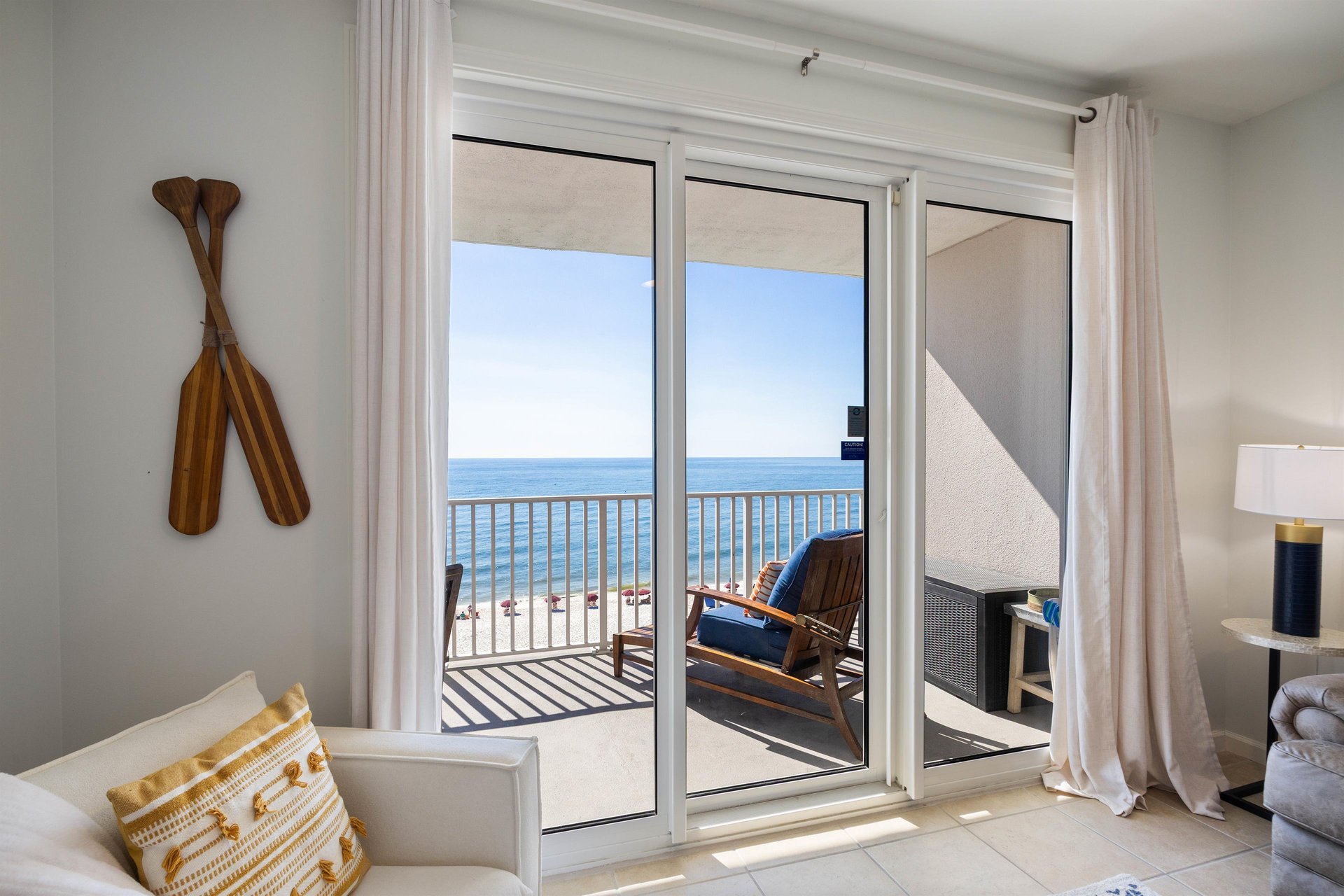 Everyones favorite feature of a gulffront condo is the balcony view.