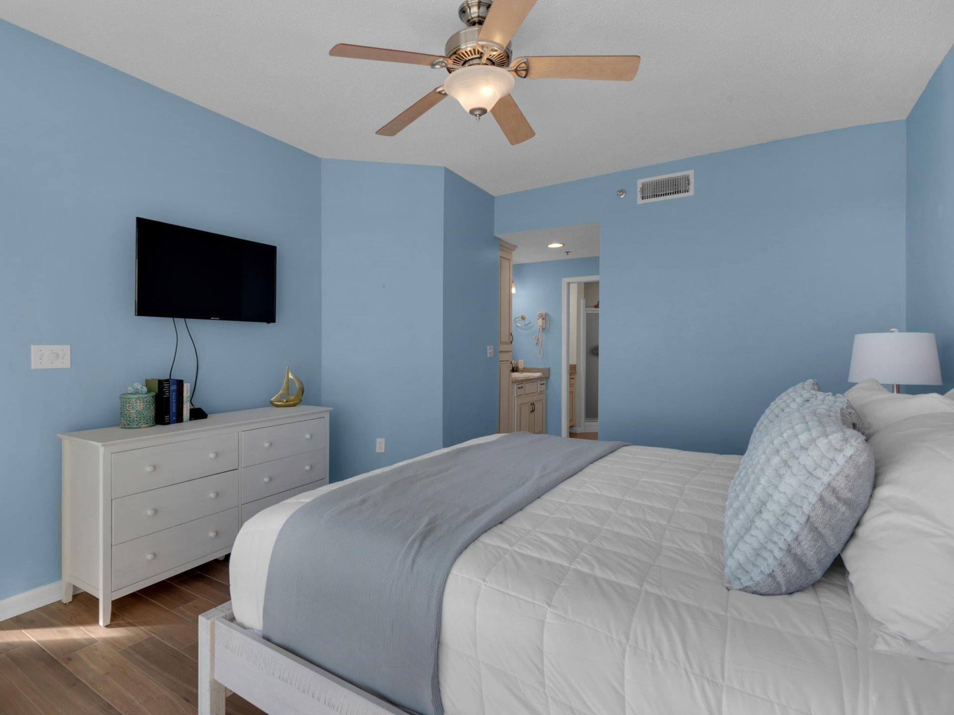 Primary Bedroom with King Bed with Flat Screen