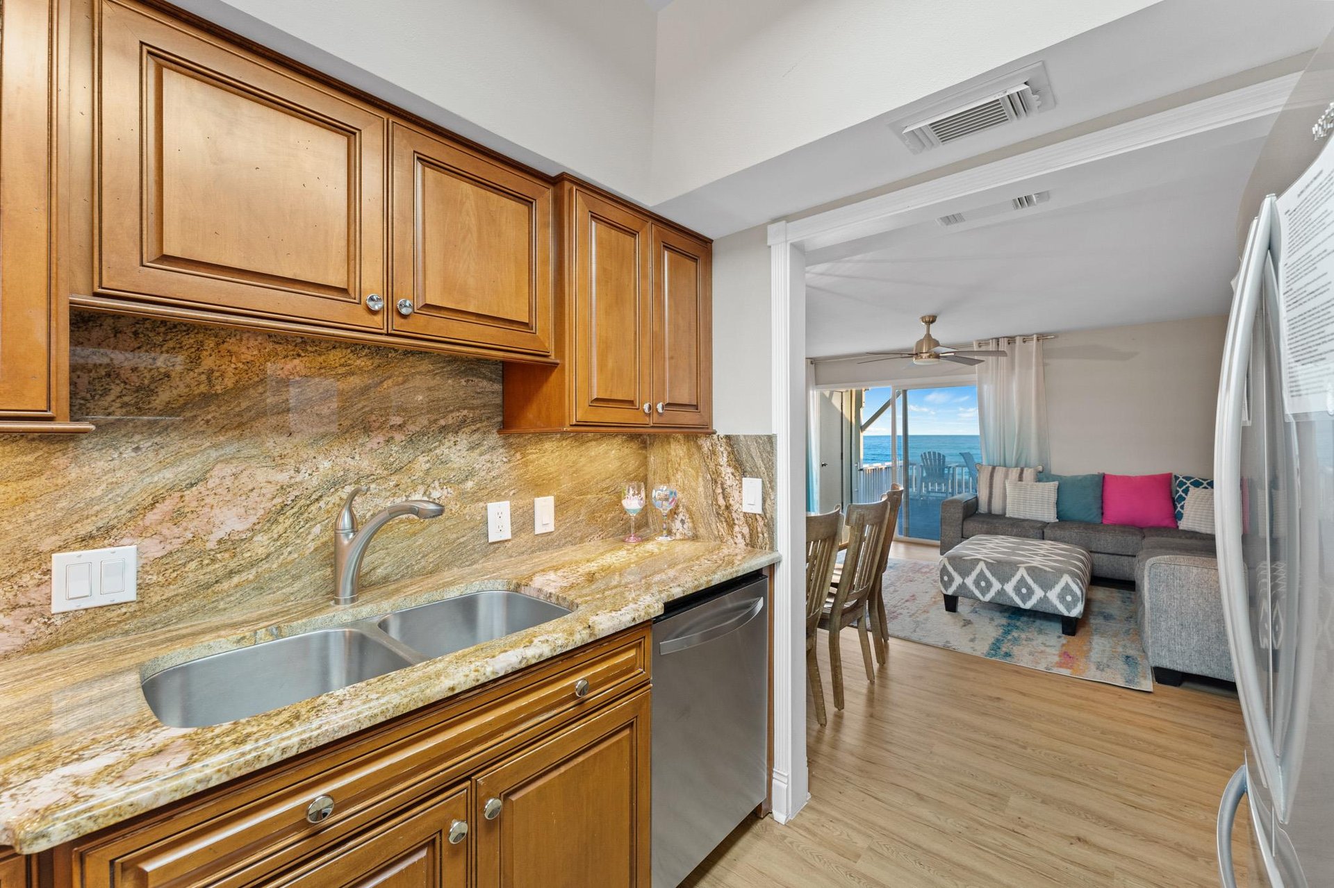 Kitchen into the Living Room