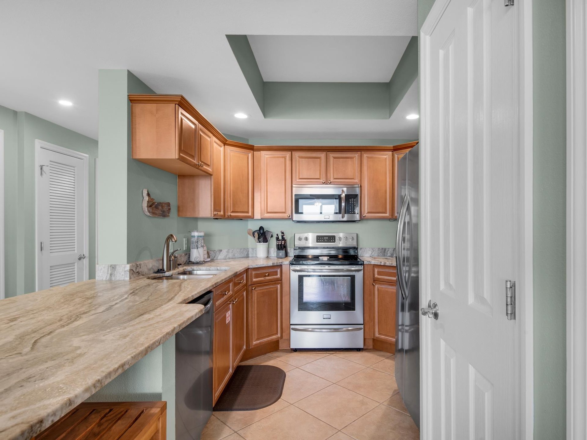 Spacious Kitchen with Stainless Steel Appliances
