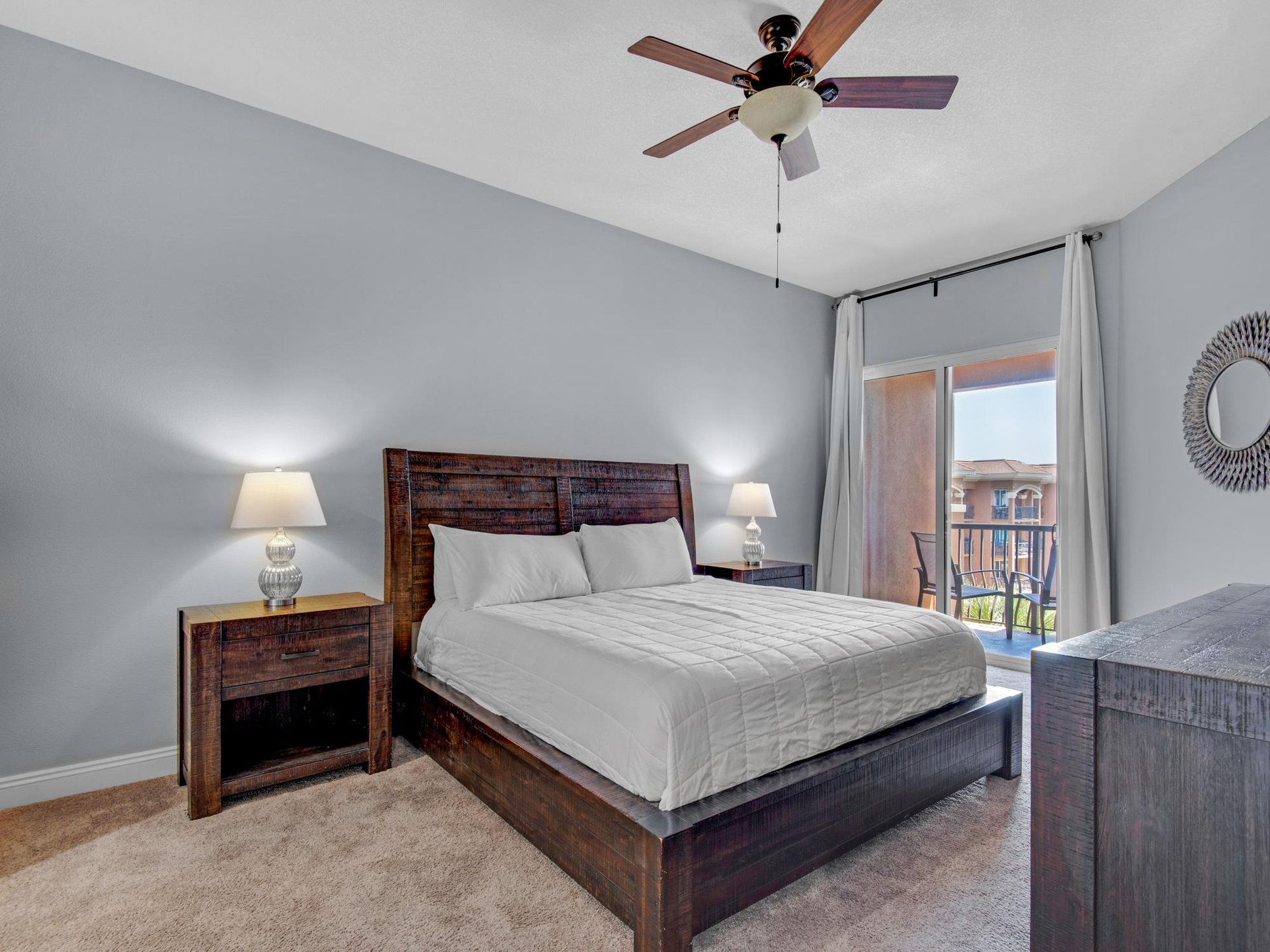 Primary with King Bed and Private Balcony